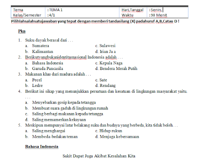 Siap Hadapi Penilaian Tengah Semester? Unduh Soal PTS Kelas 4 Semester 1 K13 Terlengkap di Sini! Siap Hadapi Penilaian Tengah Semester? Unduh Soal PTS Kelas 4 Semester 1 K13 Terlengkap di Sini!