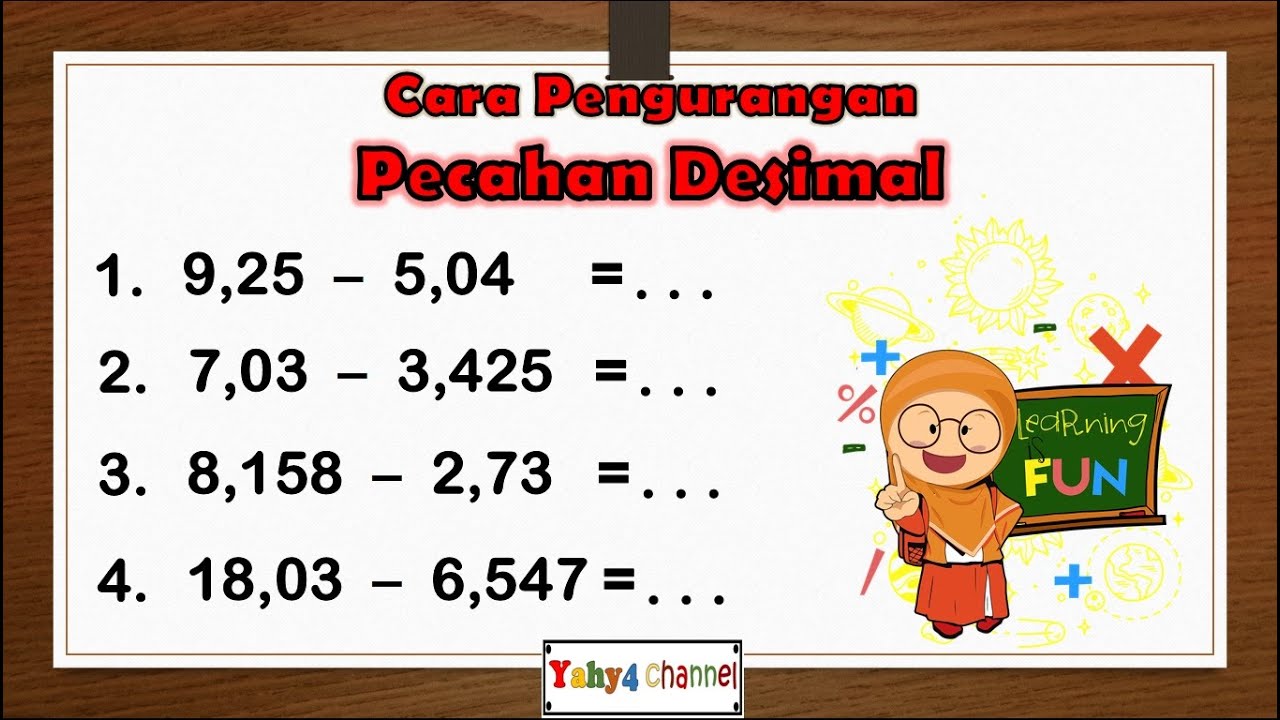 Soal Pecahan Desimal Kelas 4 Dalchaebi