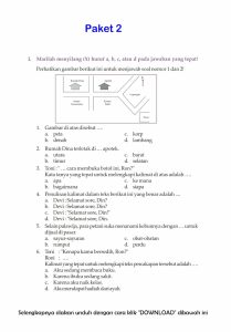 Soal Uts Bahasa Indonesia Kelas 4 Sd Semester 2 Pdf - lirom