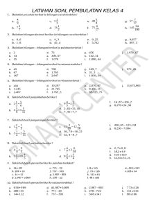 Latihan Pembulatan Matematika Kelas 4 PDF