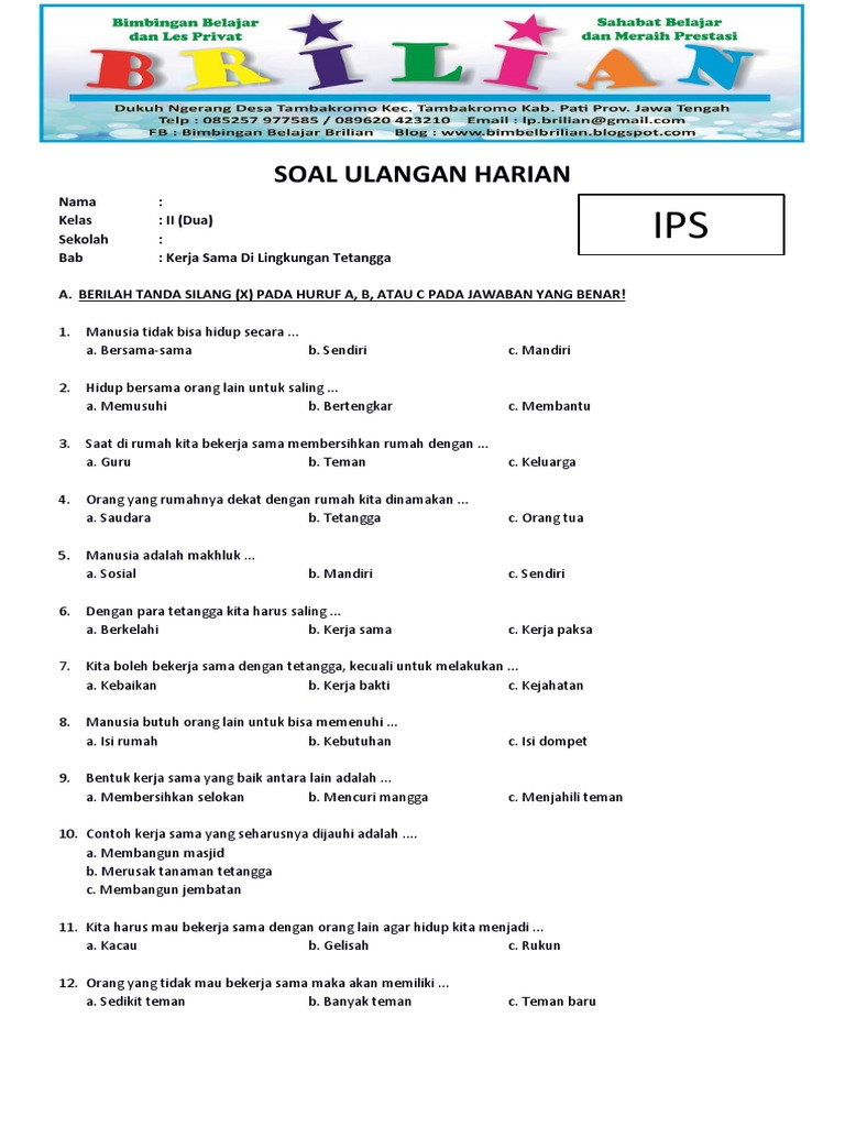 Akhirnya Terungkap! Soal Ulangan Harian IPS Kelas 8 Semester 1 dan Kunci Jawabannya