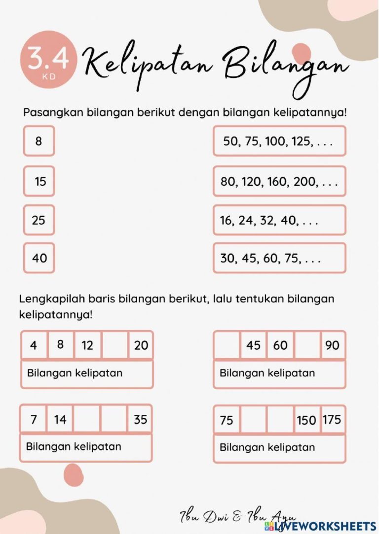 Ternyata Ini 10 Contoh Soal Kelipatan Kelas 4 yang Bikin Anak Langsung Paham KPK & FPB Ternyata Ini 10 Contoh Soal Kelipatan Kelas 4 yang Bikin Anak Langsung Paham KPK & FPB
