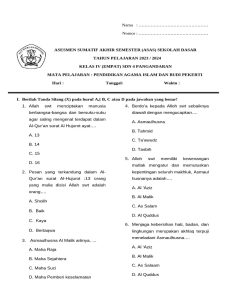 Soal PAI Kelas 4 PDF
