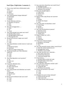 Soal Ujian Fiqih Kelas 1 Semester 2 PDF