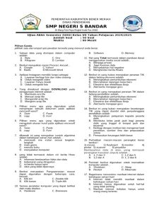 Soal TIK Kelas 7 Semester 2 F4 PDF