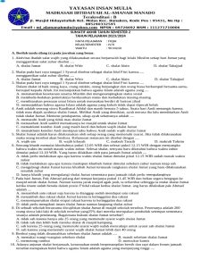 Soal Fiqih Kelas IV Semester 2 2023 2024 PDF