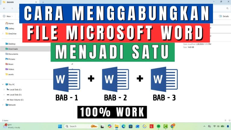 7 Cara Mudah Menggabungkan Beberapa File Word Jadi Satu Tanpa Mengubah Posisi di Tahun 2026