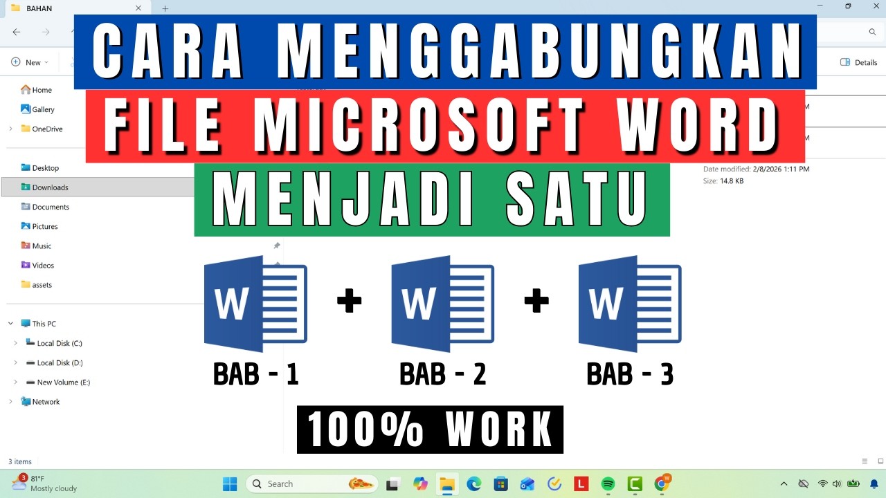 7 Cara Mudah Menggabungkan Beberapa File Word Jadi Satu Tanpa Mengubah Posisi di Tahun 2026