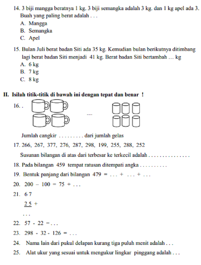 7 Contoh Soal Math Cambridge Kelas 2 yang Wajib Dikuasai Sebelum Terlambat