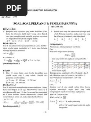 5 Contoh Soal Materi Peluang Bersyarat Kelas 12 Semester 2 Pembahasan Lengkap yang Wajib Kamu Kuasai Sebelum Ujian