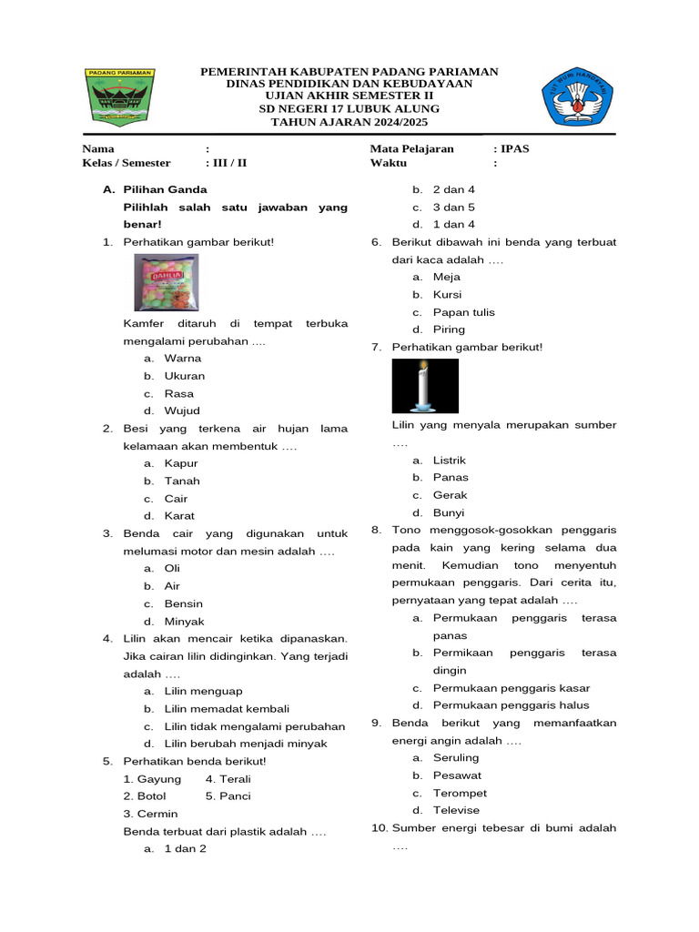 Akhirnya Terungkap 7 Contoh Soal Ujian Akhir Semester Kelas 3 SD yang Sering Muncul