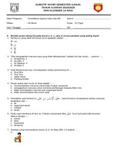 Soal Ujian Akhir Agama Islam Kelas 3 PDF