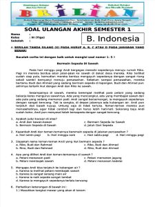 Membedah Soal Bahasa Indonesia Kelas 3 SD Kurikulum 2013 Kunci Sukses