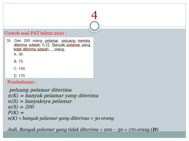 Inilah 7 Contoh Soal Materi Peluang Kelas 8 Semester 2 Siap Cetak untuk Lembar Kerja Siswa yang Wajib Dipelajari