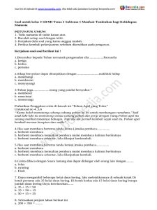 Soal Kelas 3 SD Tema Tumbuhan dan Pancasila PDF