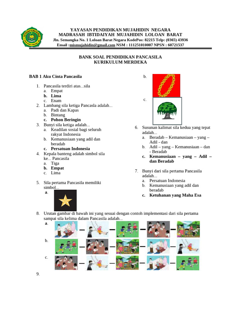Rahasia Skor Sempurna Kerjakan Soal PKN Kelas 1 SD Semester 1 Kurikulum Merdeka Rahasia Skor Sempurna Kerjakan Soal PKN Kelas 1 SD Semester 1 Kurikulum Merdeka